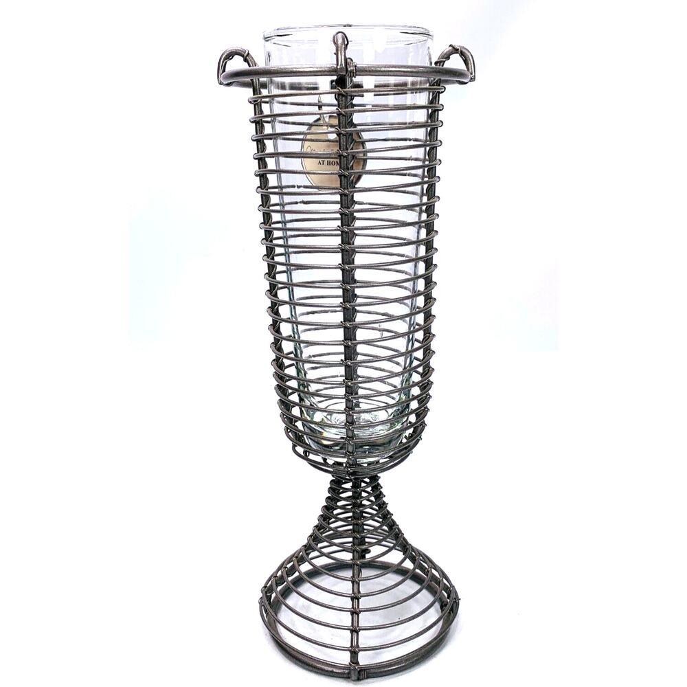 Hallmark‎ Marjolein Bastin Wire & Glass Vase At Home Collection 9" - Picture 4 of 6